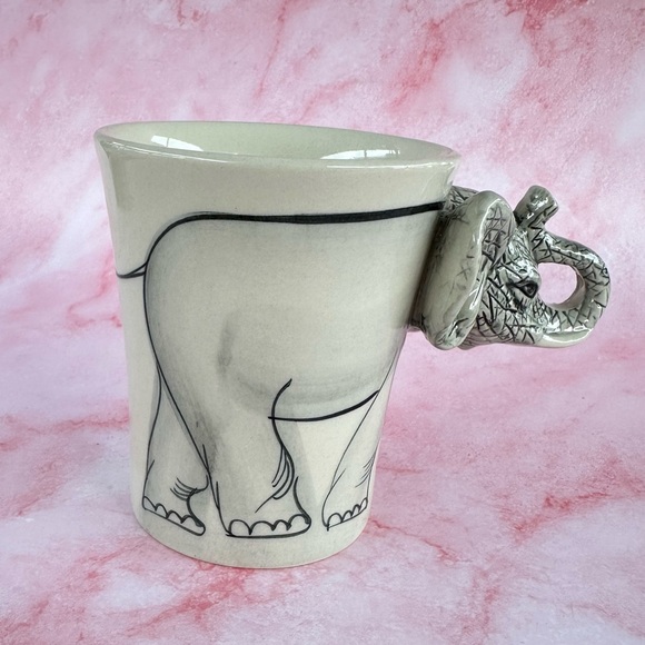 Elephant Coffee Mug by HRS Enterprises 3D Handle Vintage - Picture 4 of 8